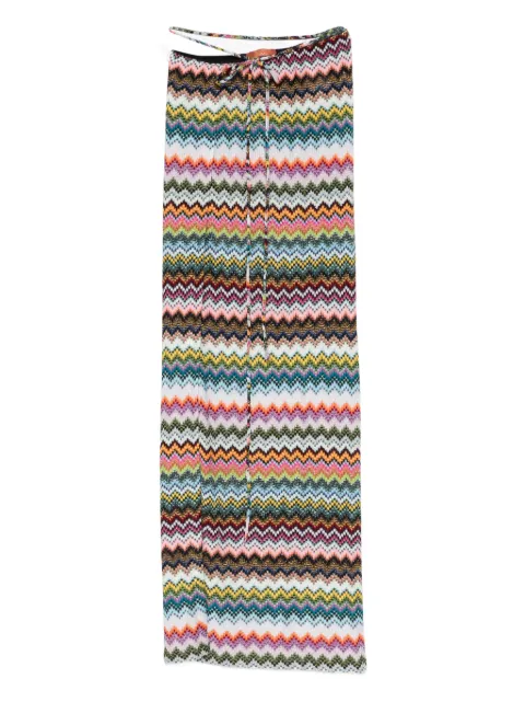Missoni waist strap chevron skirt Blue MC26SH02BR014F
