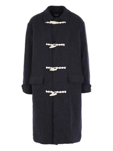 Comme des Garçons Homme pinstripe toggle coat Blue HPC004W252NAVY