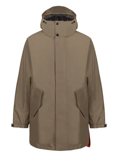 AFTER LABEL hooded parka coat Brown SEATTLEP048