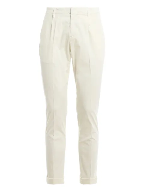 DONDUP pleated cotton trousers White UP517GSE046UPTD