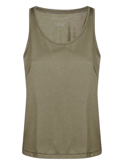 Majestic Filatures u-neck tank top Green M296FDE187