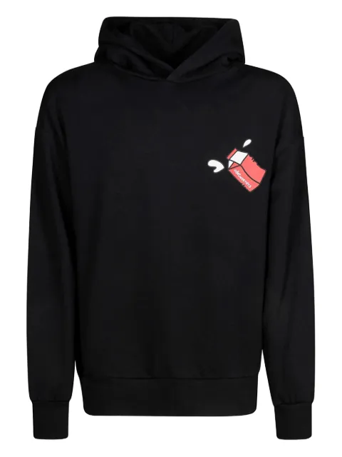 INBETWEENERS cartoon-print cotton hoodie Black F4TWUAHS014