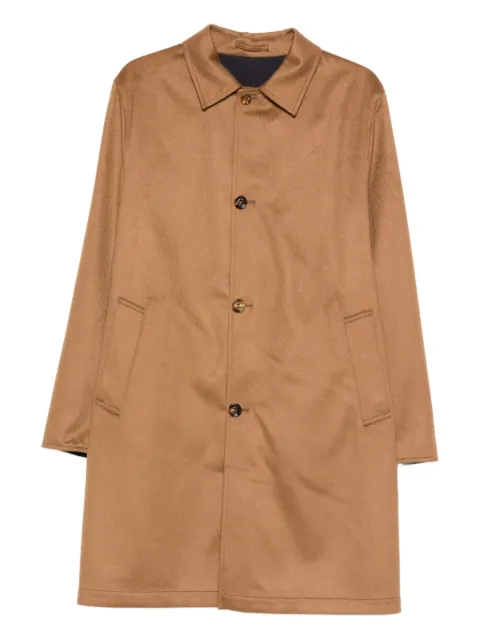 Kired button-fastening cashmere reversible coat Brown WH101W681800700K