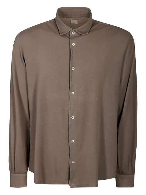 Fedeli cotton shirt Brown 8UEF0131