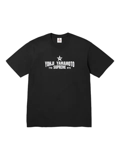 Supreme x Yohji Yamamoto Star logo-print T-shirt Black SU25915