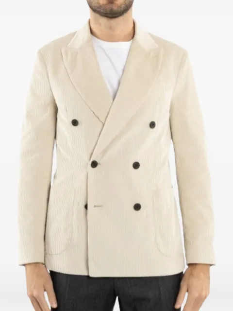 Drumohr double-breasted corduroy jacket Neutrals DG19726T510