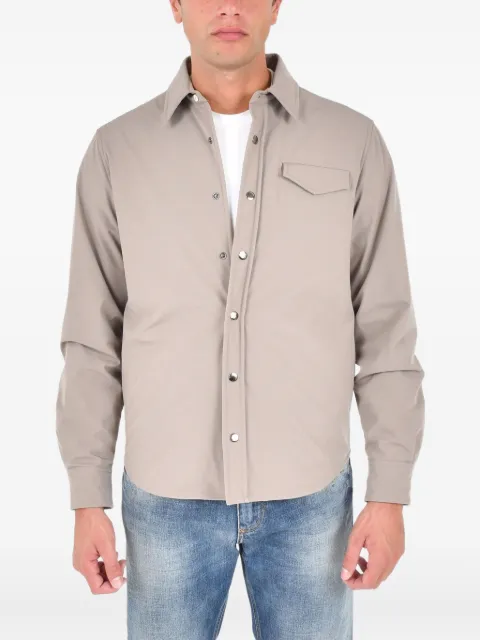 Drumohr front-pocket overshirt Neutrals DJ175MC3510