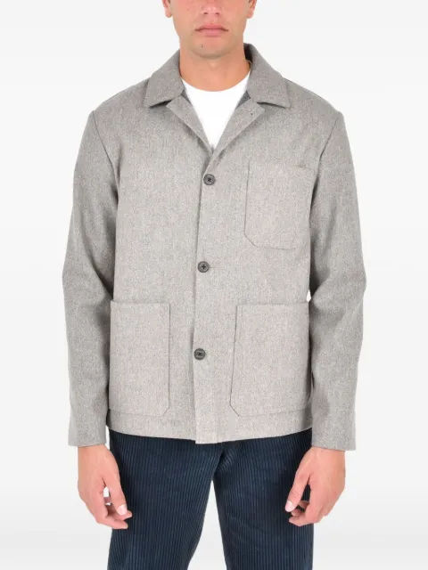 Drumohr buttoned patch-pocket overshirt Grey DJ174JK9540