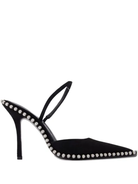 Alexander Wang black suede tia slingback pumps Black 30425P027001