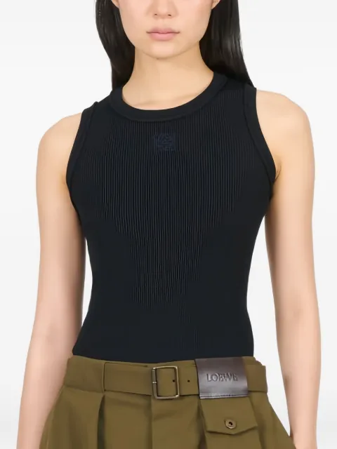 LOEWE Anagram tank top in stretch viscose Black S359Y55K51