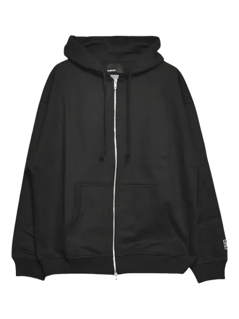 RASSVET zip-front graphic-print hoodie Black PACC15T027