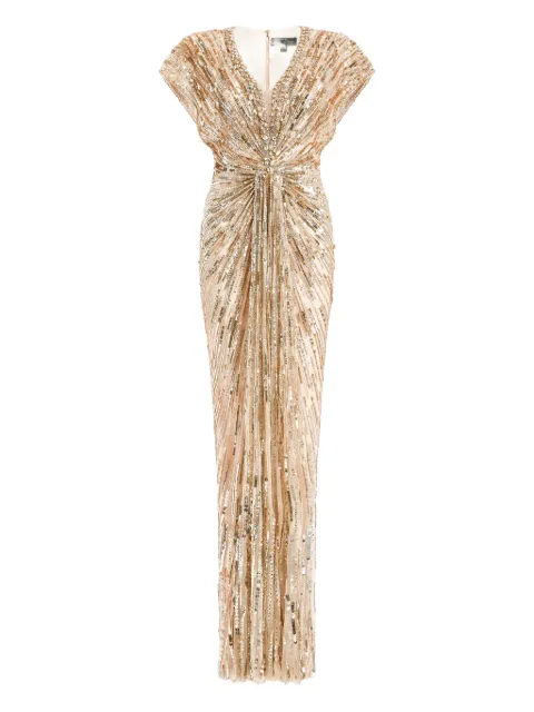 Jenny Packham Lacie maxi dress Neutrals JPEX414