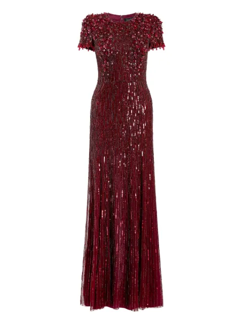 Jenny Packham Eliza beaded maxi dress Red JPEX425