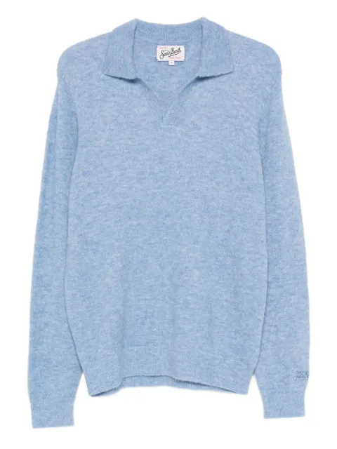 MC2 Saint Barth polo-collar sweater Blue COV0004
