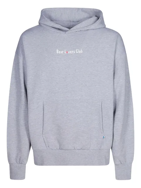 INBETWEENERS bear-scooter print cotton hoodie Grey F4TWUAHS015