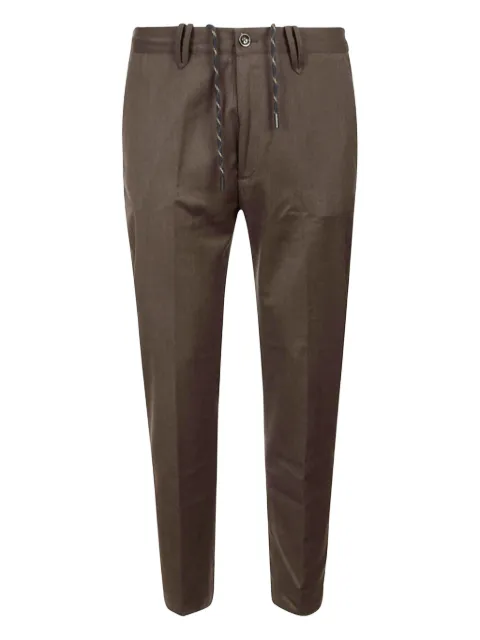 Nine In The Morning drawstring-waist flap-pocket trousers Brown 9FW22YO33