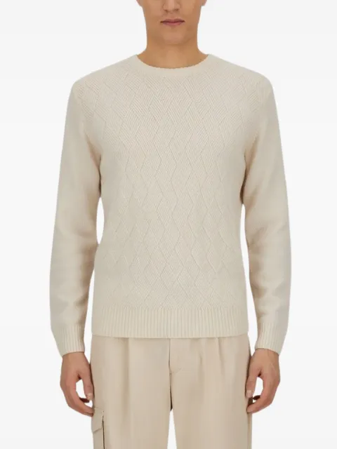 Herno diamond-pattern cashmere sweater White MG00028UR71036