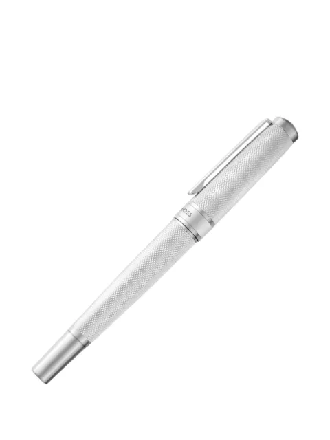 BOSS logo-debossed rollerball pen Silver HSY5765B