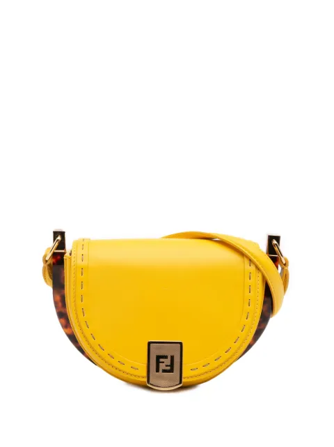 Fendi Pre-Owned 2010-2025 Leather Moonlight crossbody bag Yellow WNSAR0ON7AH3EA7C
