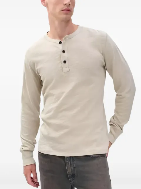 rag & bone Henley-neck long-sleeve T-shirt Neutrals RF2925FT2FM