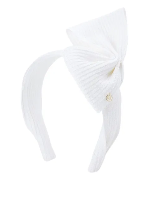 Maison Michel ribbed bow headband White 2524001001WHITE