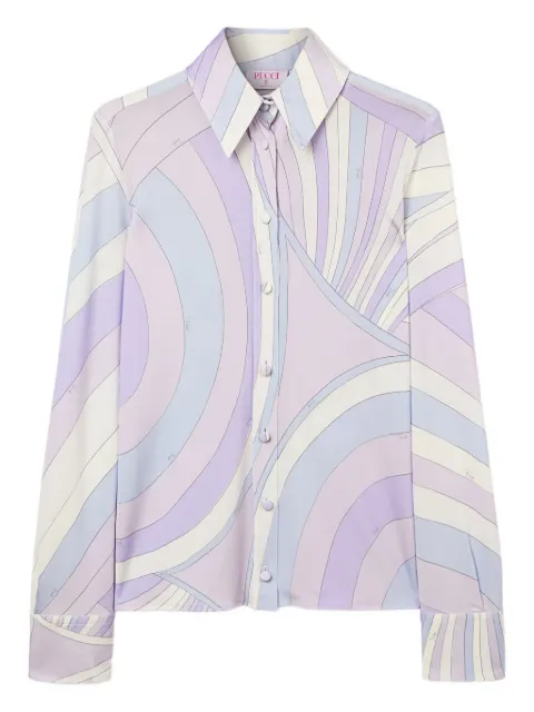 PUCCI Iride-print satin jersey shirt Purple 5UJJ055U757