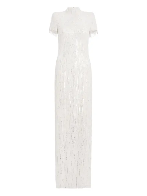 Jenny Packham Madeleine embellished gown in white White JPB0992