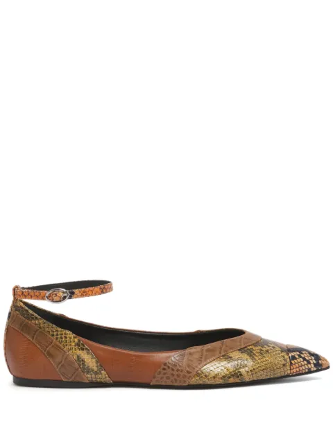 Marni ankle-strap pointed-toe flats Brown BAMS006300P9095