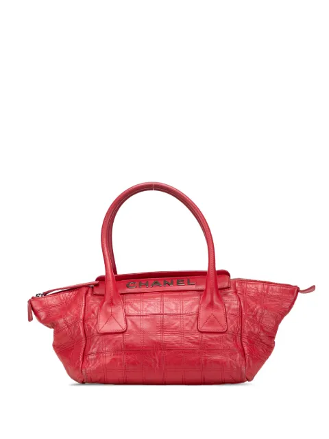 CHANEL Pre-Owned 2006-2008 Lambskin Square Stitched Lax handbag Red IVYFD5DXVX1CEBLY