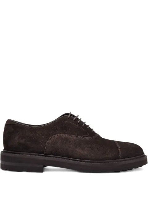 Henderson Baracco suede oxford shoes Brown 81300V