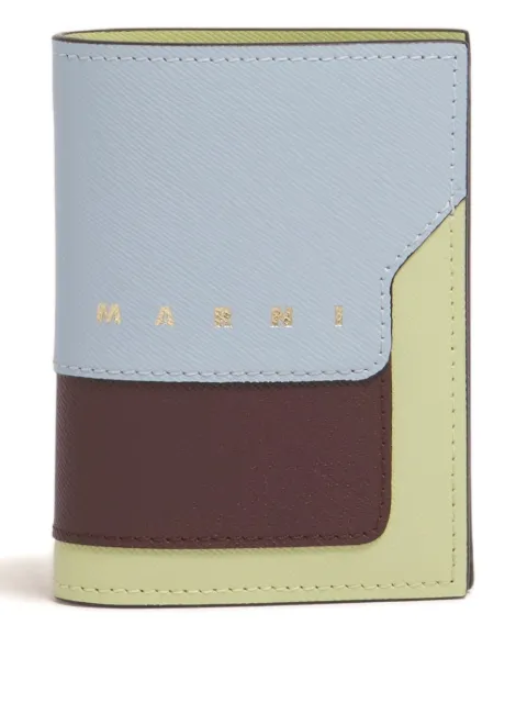 Marni saffiano leather bi-fold wallet Blue PFMOQ14U28LV520