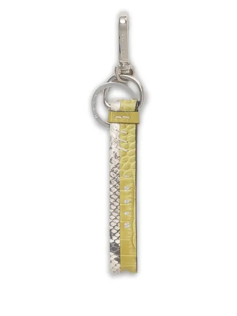 Marni leather keyring with logo Green PCMO0057A0P8716