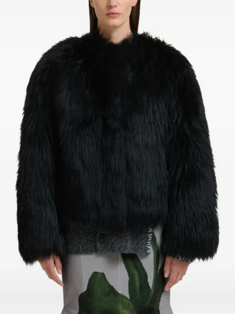 Marni black shearling jacket Black GIMX0321A0ULM127