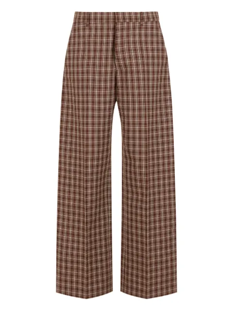 Marni checked wide-leg trousers Brown PUMU0320U0UTWA35