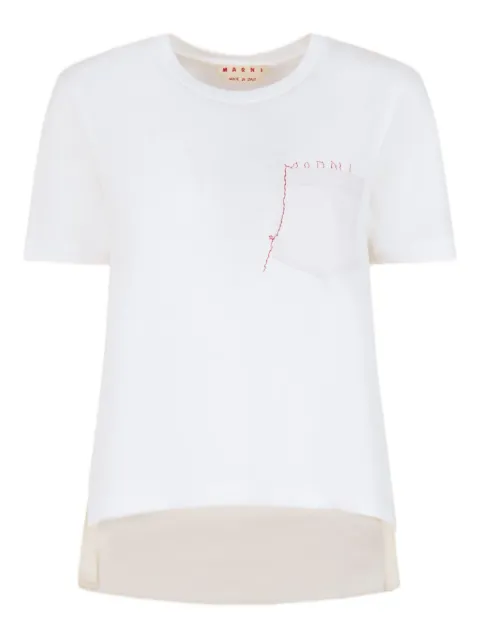 Marni pocket logo T-shirt White THJE0378QSUTC446