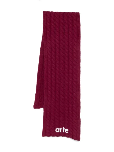 Arte Antwerp cable-knit scarf Red AW25175AC
