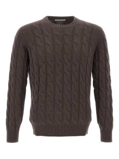 Kangra cable-knit sweater Brown 210801512