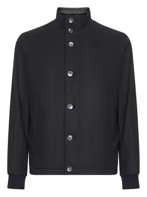 Herno high-neck buttoned jacket Blue GI00076UR38087