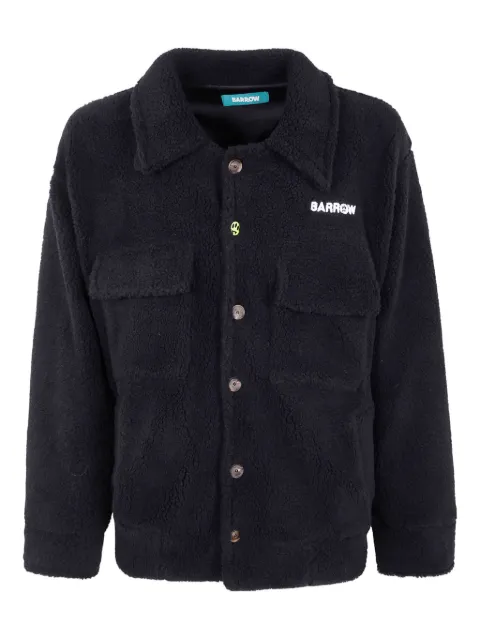 BARROW teddy-print shirt jacket Black F5BWUAJK064