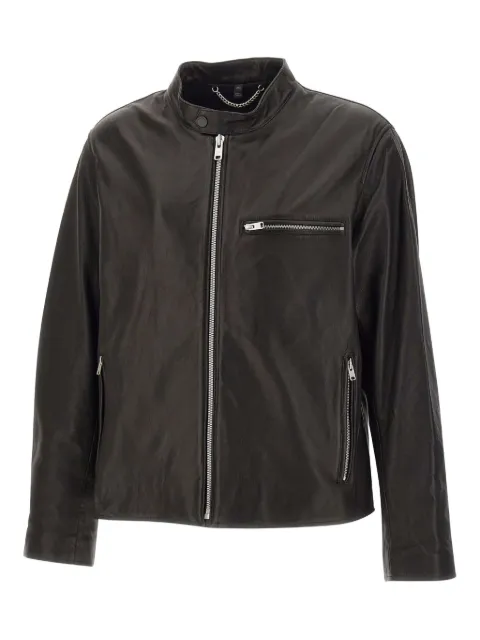 Belstaff zip-up leather jacket Black 105831BLACK
