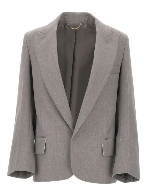 Victoria Beckham peak-lapels wool blazer Grey 1425WJK006630BLTMELANGE