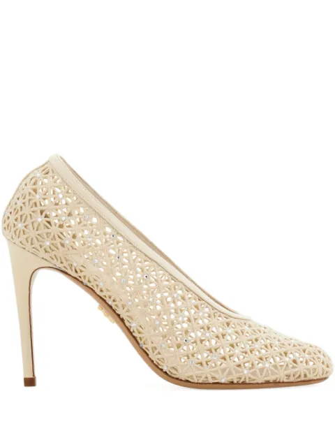 Ferragamo macramé pumps Neutrals 789978
