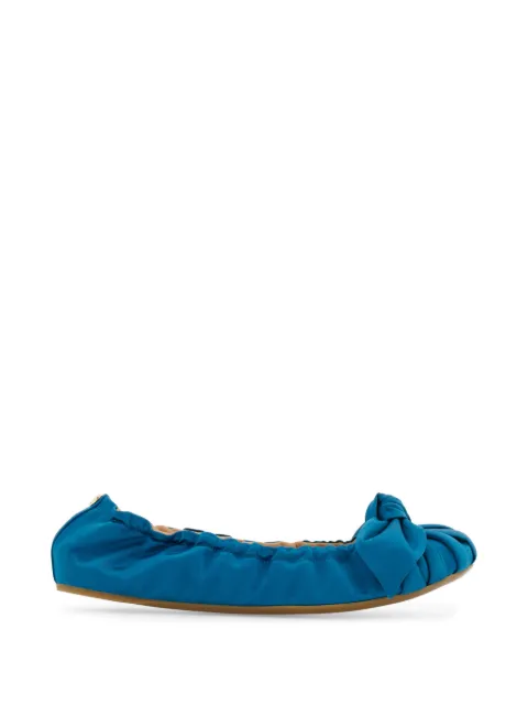 Ferragamo bow embellished ballet flats Blue 791708