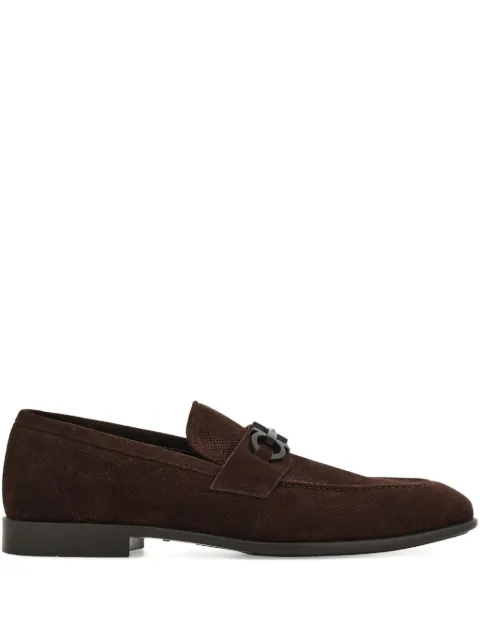 Ferragamo Gancini suede loafers Brown 789475