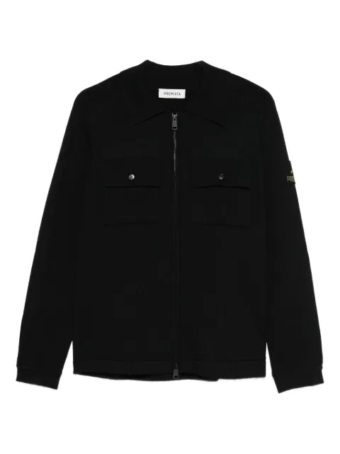 Premiata zip-up pocketed cardigan Black PMG24
