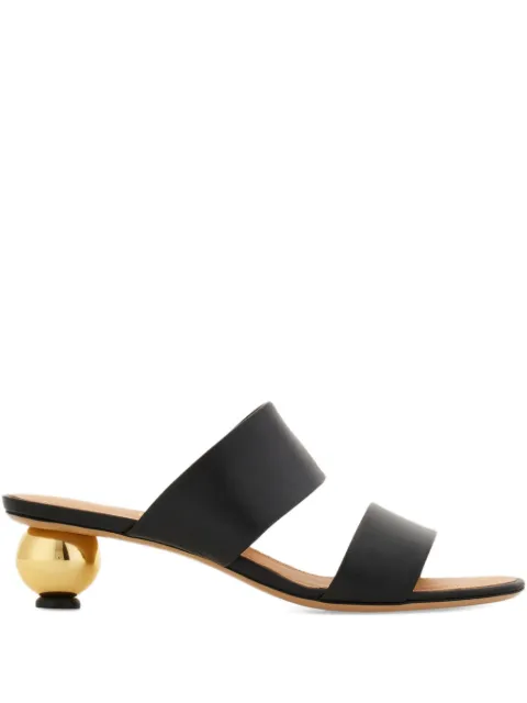 Ferragamo spherical heel slide sandals Black 790639