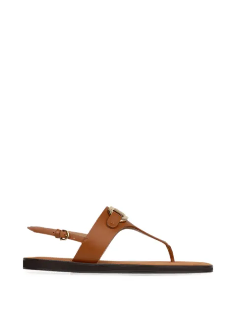 Ferragamo Gancini buckle sandals Brown 790018