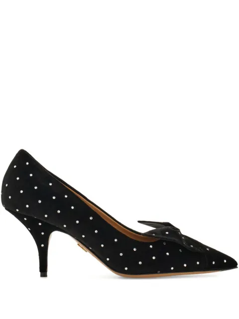 Ferragamo 70mm bow-embellished pumps Black 787694