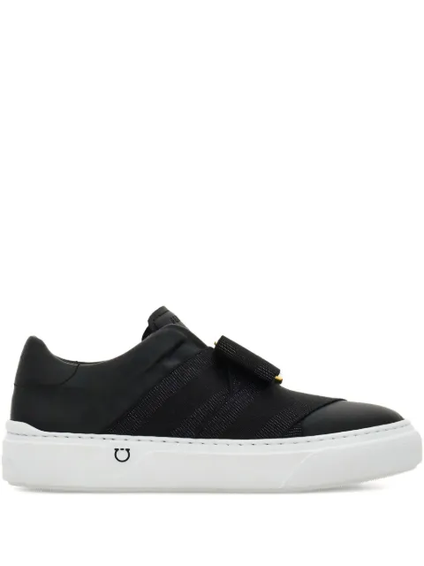 Ferragamo slip on sneakers with maxi bow detail Black 789817