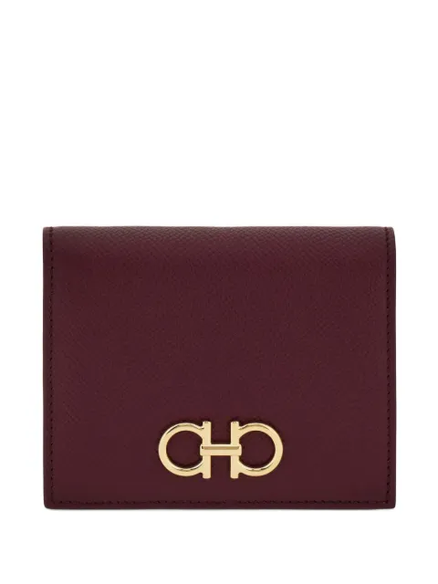 Ferragamo Gancini buckle compact wallet Purple 789858
